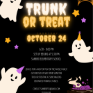 Come and join us for our Trunk or Treat on October 24th. Still lots of spots available for families or community members to participate!